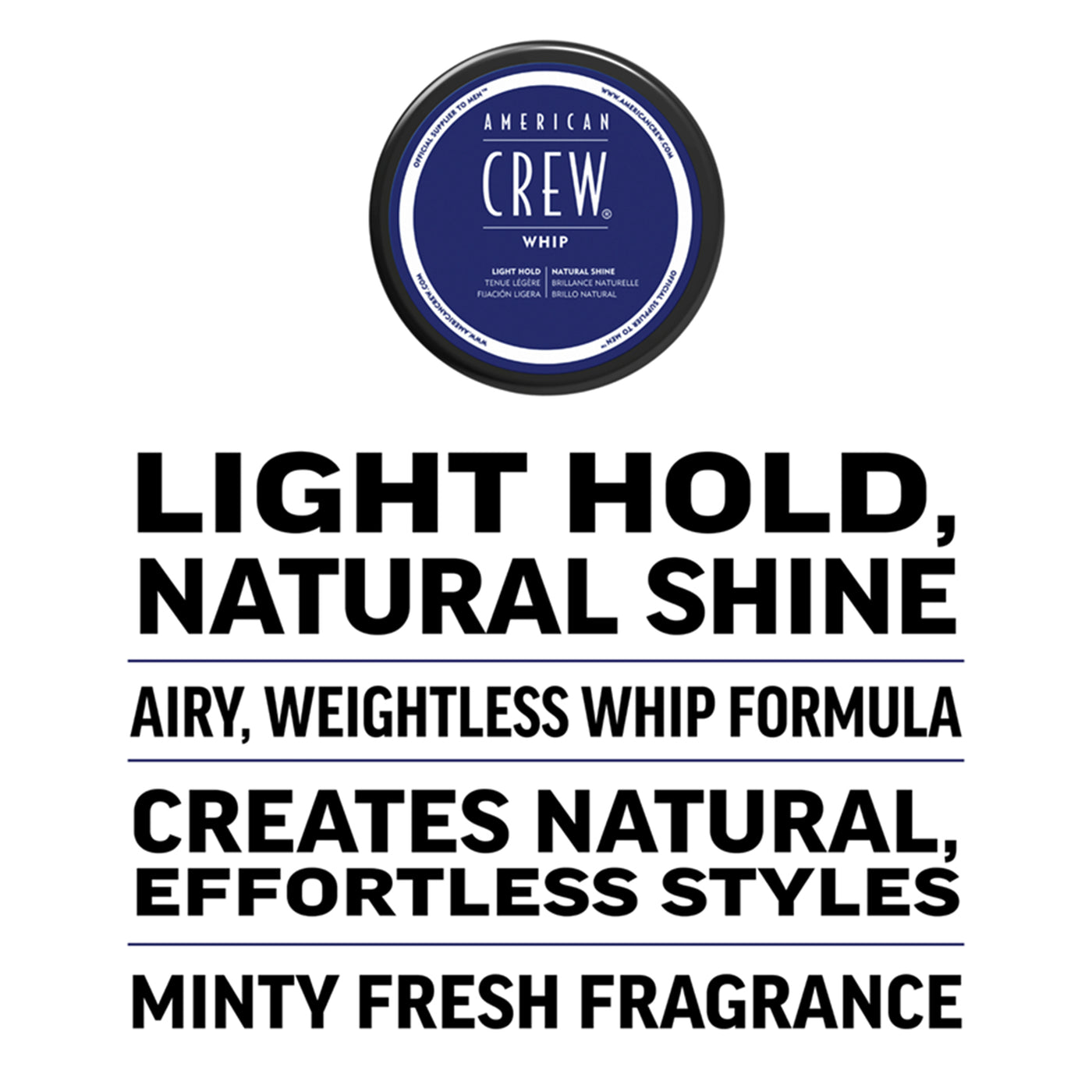 American Crew Whip Pomade (85g) features