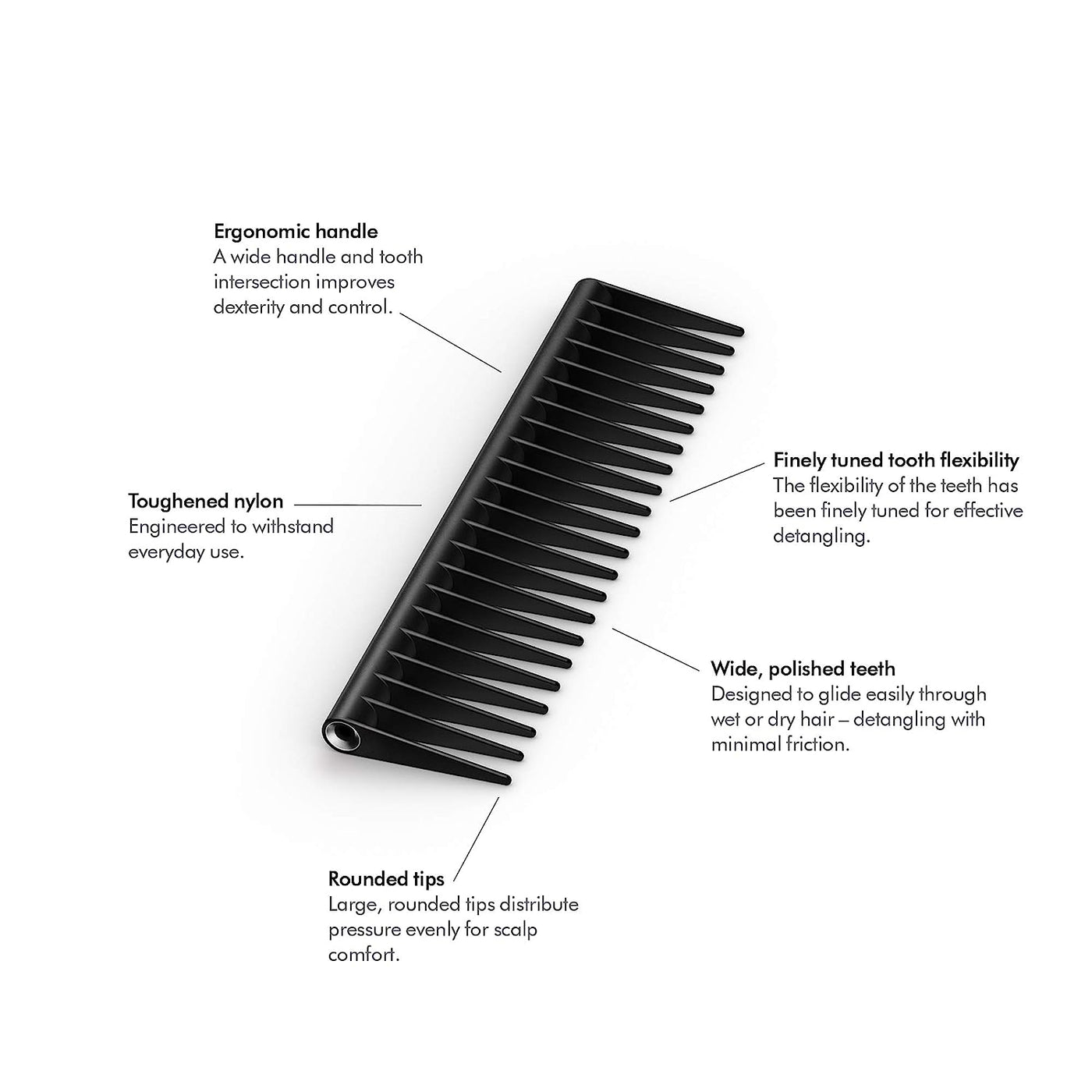 Dyson Detangling Comb Hair Attachment (Nickel/Black)