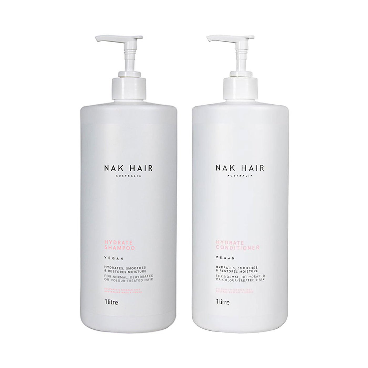 NAK Hydrate Shampoo & Conditioner Pack 1 Litre