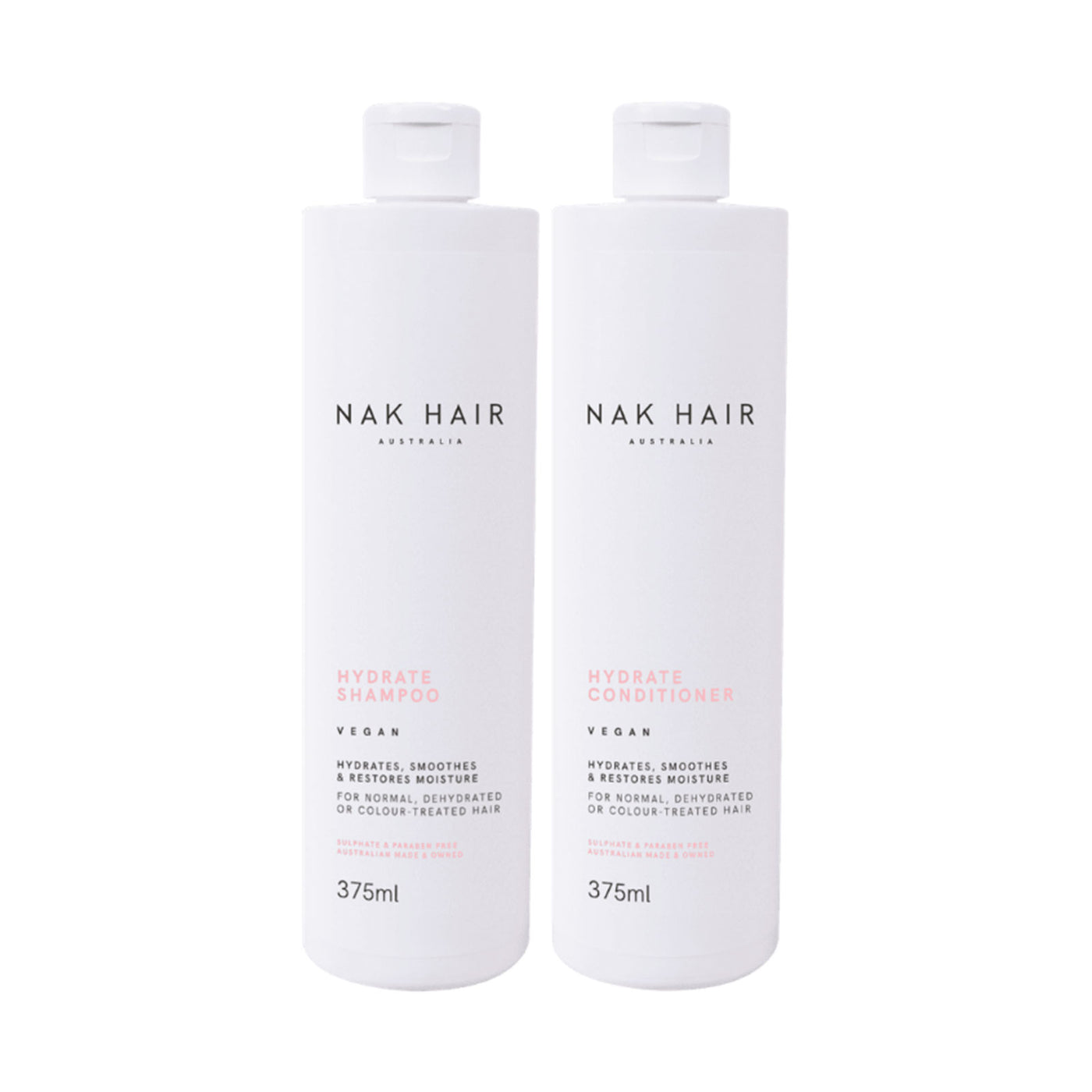 NAK Hydrate Shampoo & Conditioner Pack 375ml