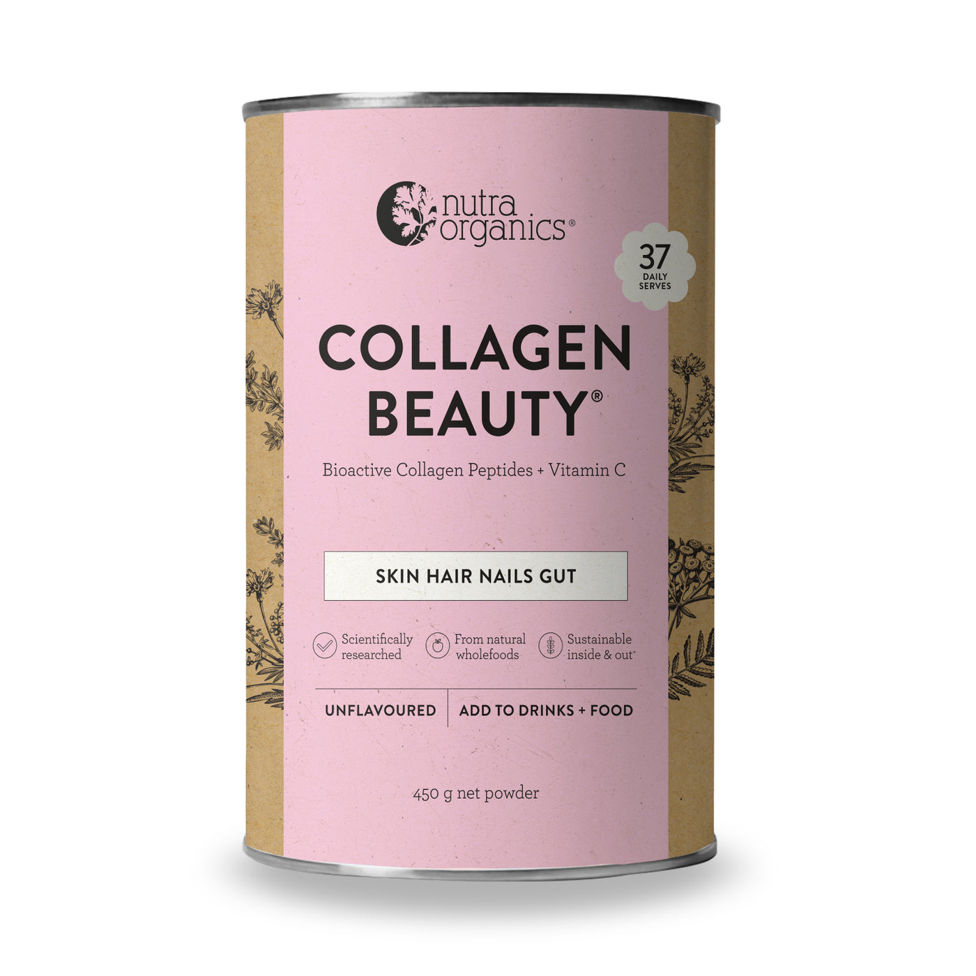 Nutra Organics Collagen Beauty with Verisol + C 450g