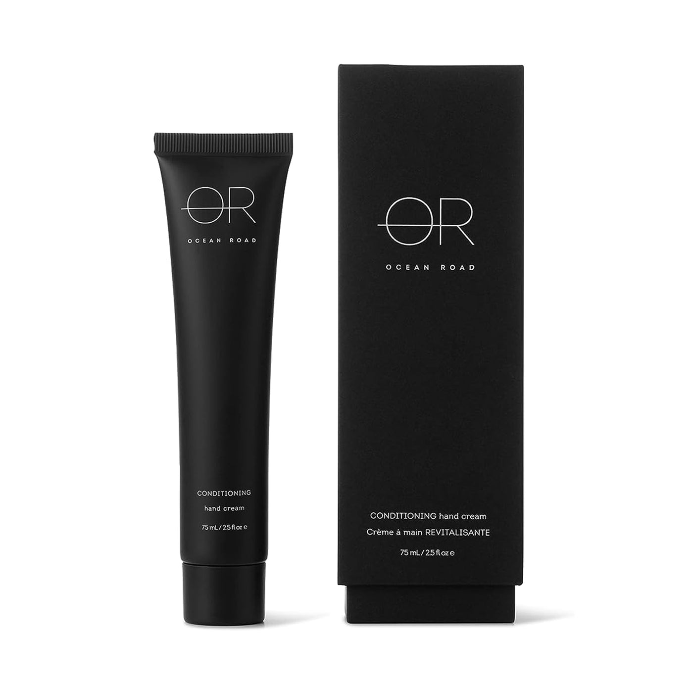 Ocean Road Black Conditioning Hand Cream 75ml with packaging