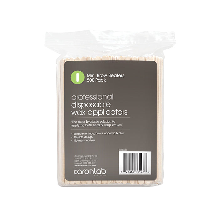 Caronlab Disposable Wooden Spatula Mini Brow Beaters