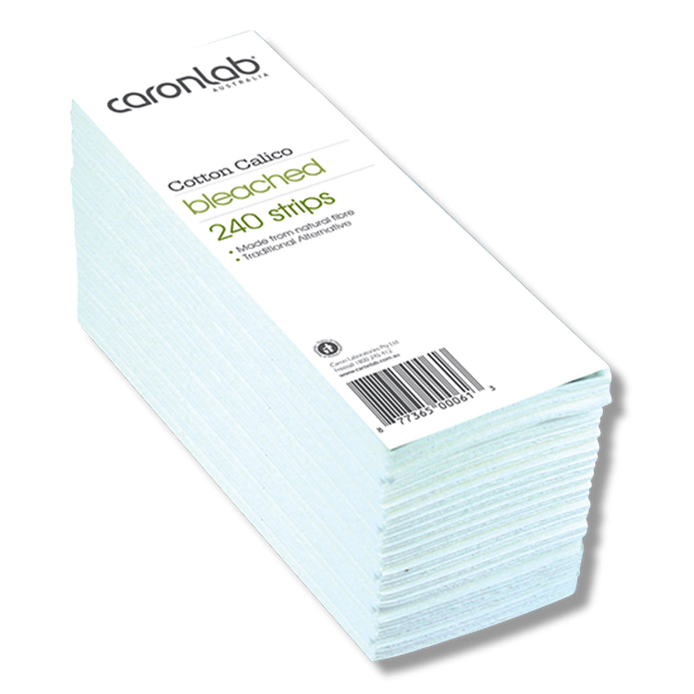 Caronlab Cotton Calico Waxing Strips Bleached 240 Pack