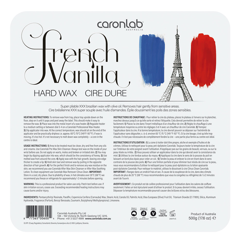 Caronlab French Vanilla Hard Wax Pallet Tray 500g