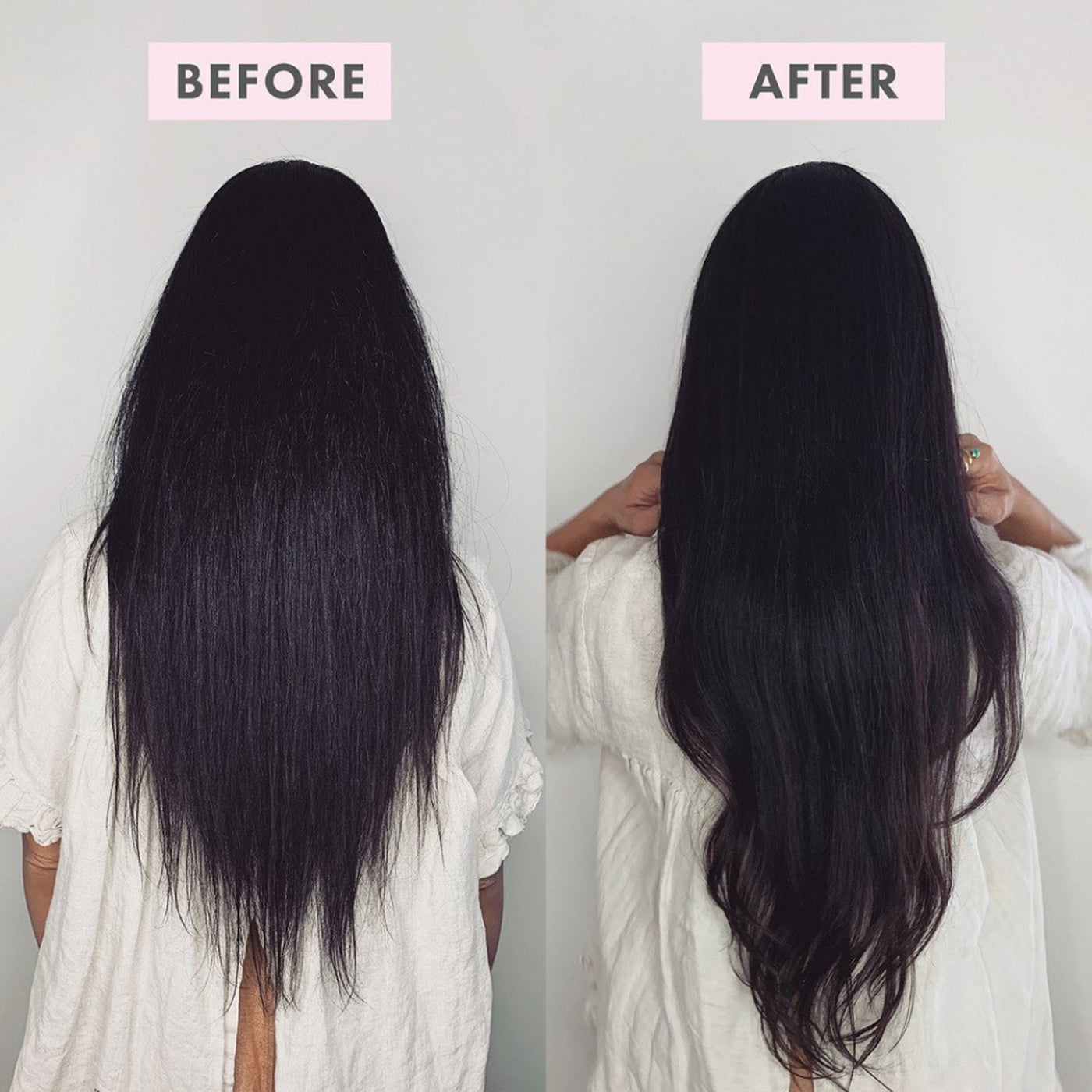 BondiBoost Hair Growth Conditioner (1 Litre) before and after use