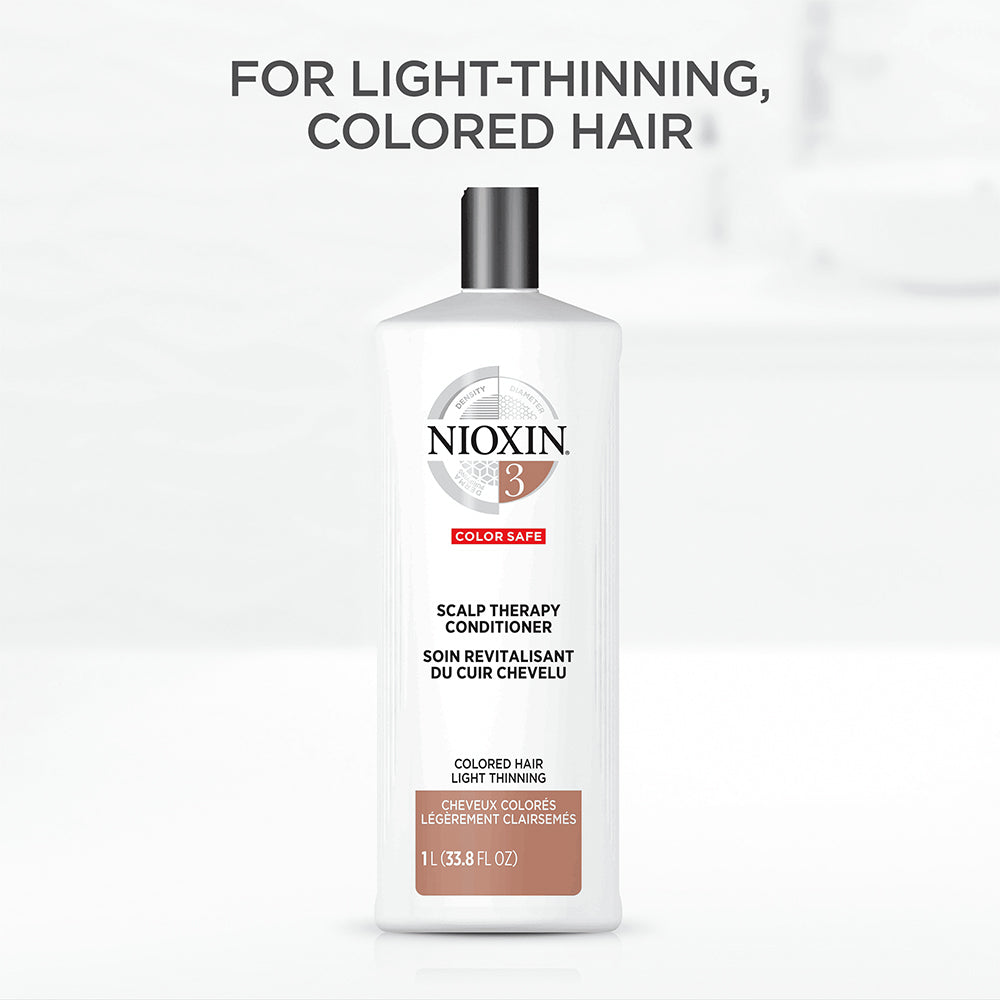 Nioxin System 3 Scalp Therapy Revitalizing Conditioner for Coloured Hair with Light Thinning 1 Litre