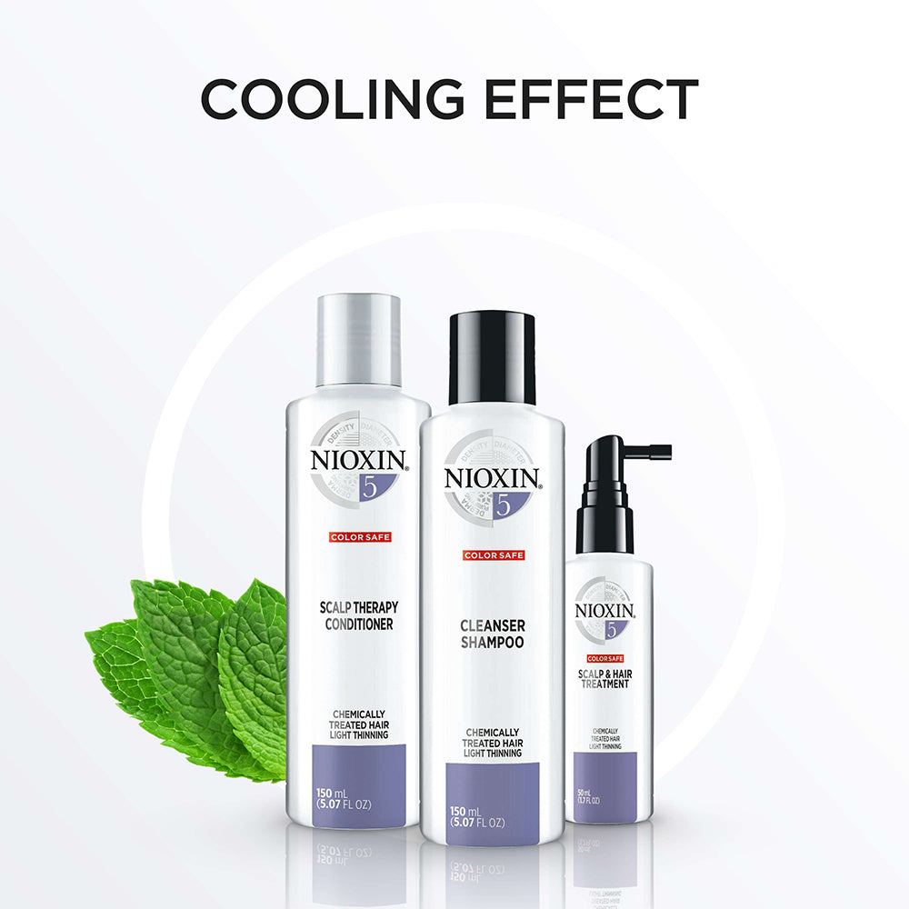 Nioxin System 5 Trial Kit 150ml for Chemically Treated Hair with Light Thinning