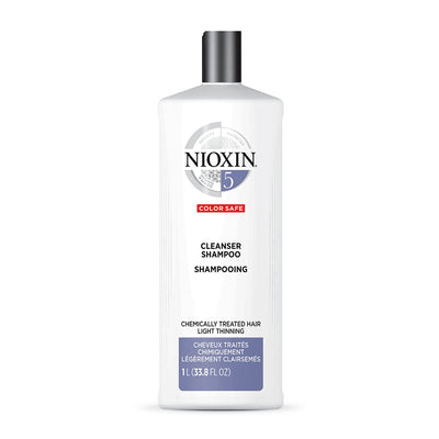 Nioxin System 5 Cleanser Shampoo for Chemically Treated Hair with Light Thinning 1 Litre