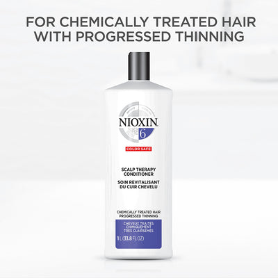 Nioxin System 6 Scalp Therapy Revitalizing Conditioner for Chemically Treated Hair with Progressed Thinning 1 Litre