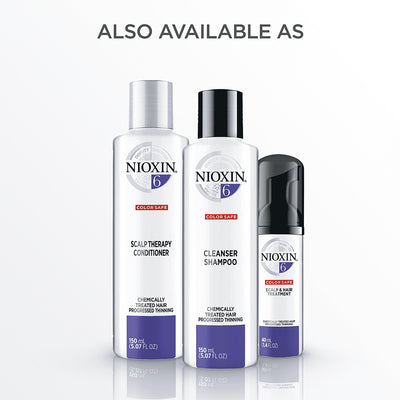 Nioxin System 6 Cleanser Shampoo for Chemically Treated Hair with Progressed Thinning 1 Litre