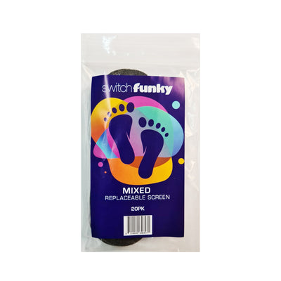 Switch Funky Foot File Replacement Screen 20 pack mixed