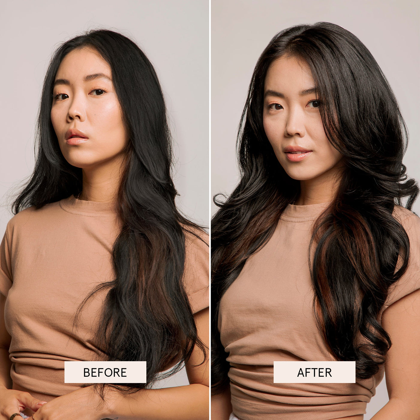 BondiBoost Thickening Therapy Hair Mask (1 Litre) before and after use