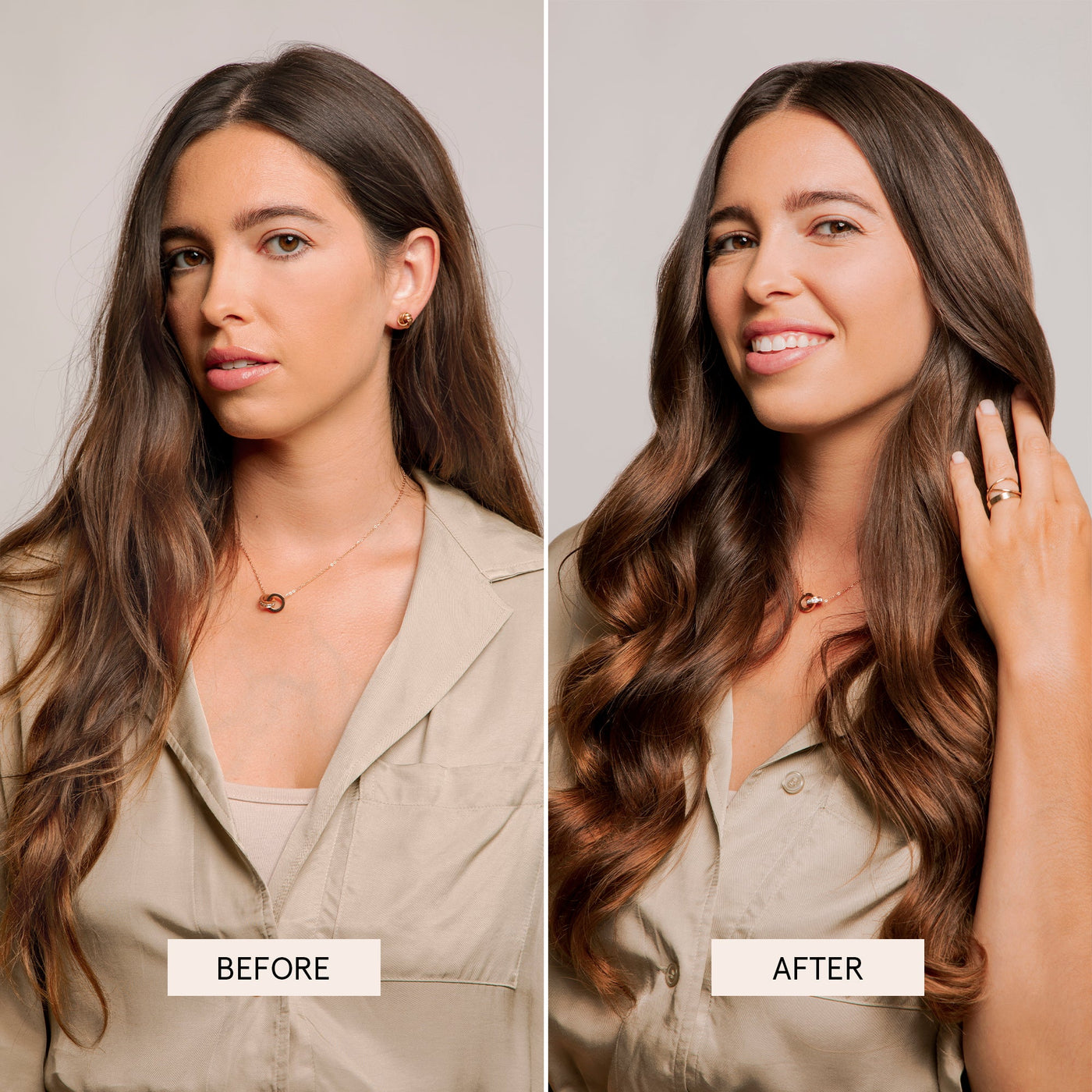 BondiBoost Thickening Therapy Conditioner (1 Litre) before and after use