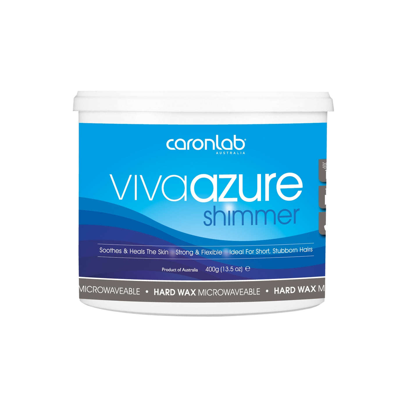 Caronlab Viva Azure Shimmer Hard Wax Microwaveable Pot (400g)
