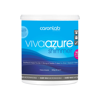 Caronlab Viva Azure Shimmer Hard Wax Microwaveable Pot (800g)