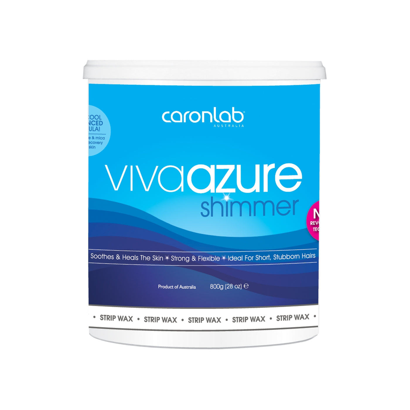 Caronlab Viva Azure Shimmer Strip Wax Microwaveable (800g)