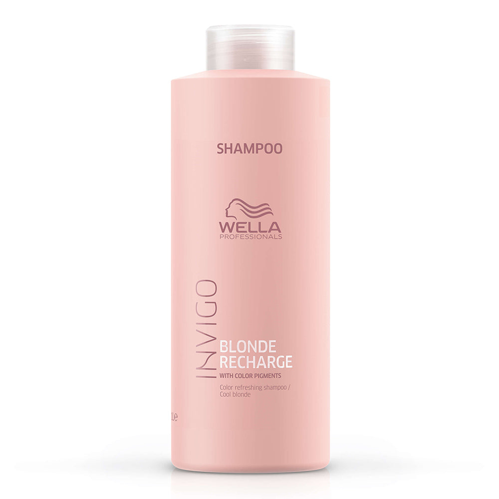 Wella Professionals Invigo Blonde Recharge Cool Blonde Color Refreshing Shampoo 1 Litre