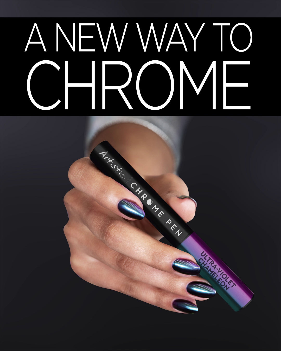 Artistic Nail Design Chrome Pen