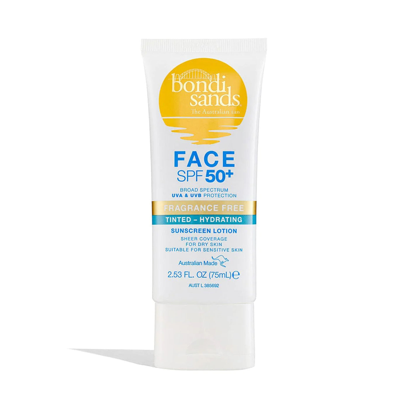 Bondi Sands SPF 50+ Fragrance Free Hydrating Tinted Face Lotion (75ml)
