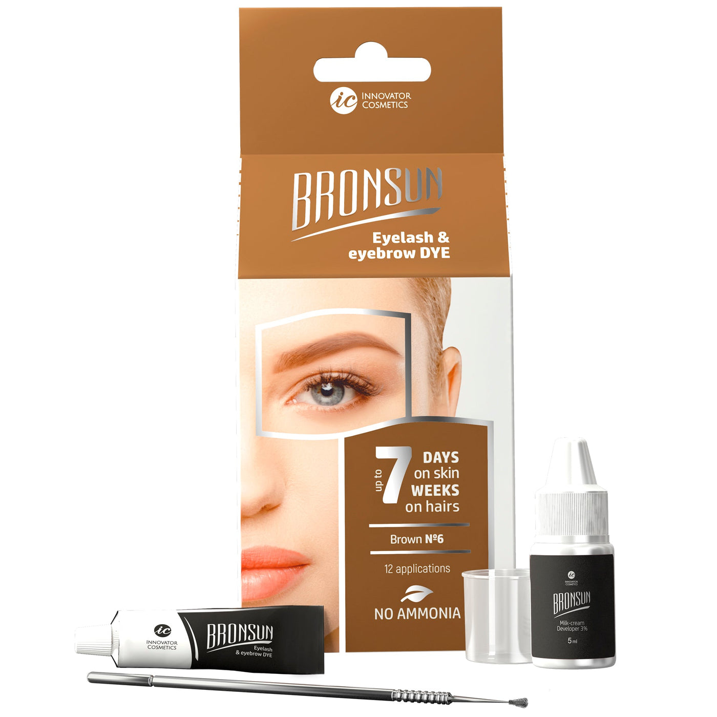 Bronsun Eyelash & Eyebrow Dye Trial Kit #6 Brown 