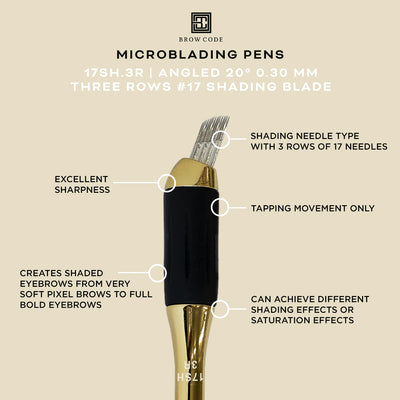 Brow Code Li Pigments Microblading Pen (10 Pack) - 17SH 3R 3