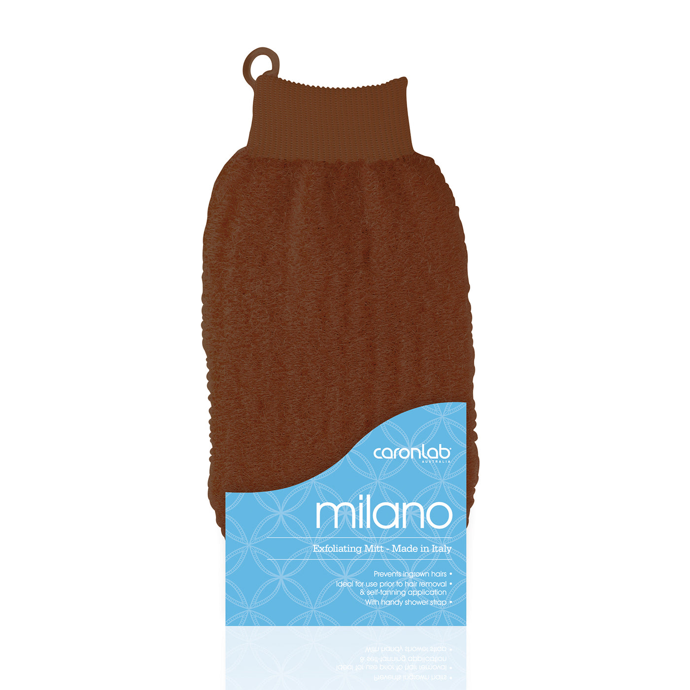 Caronlab Milano Exfoliating Massage Mitt brown