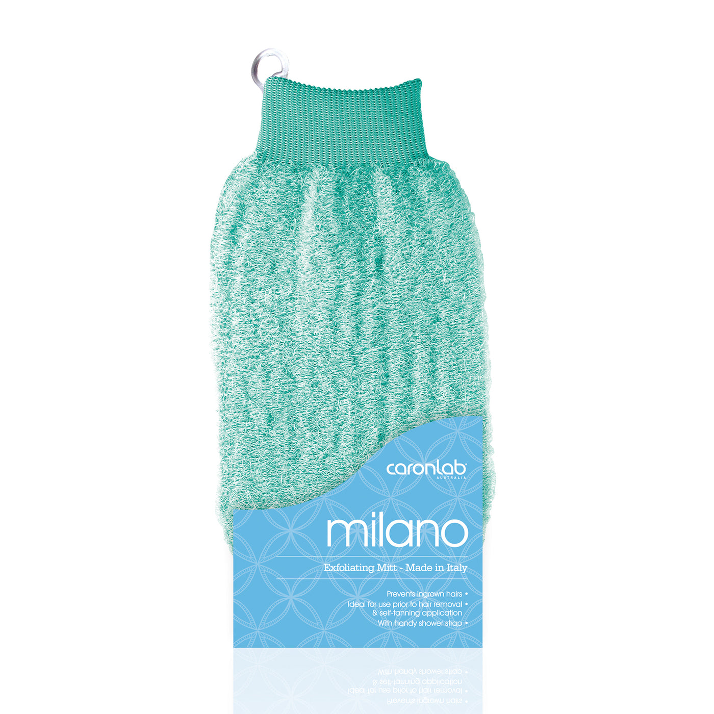 Caronlab Milano Exfoliating Massage Mitt pastel green
