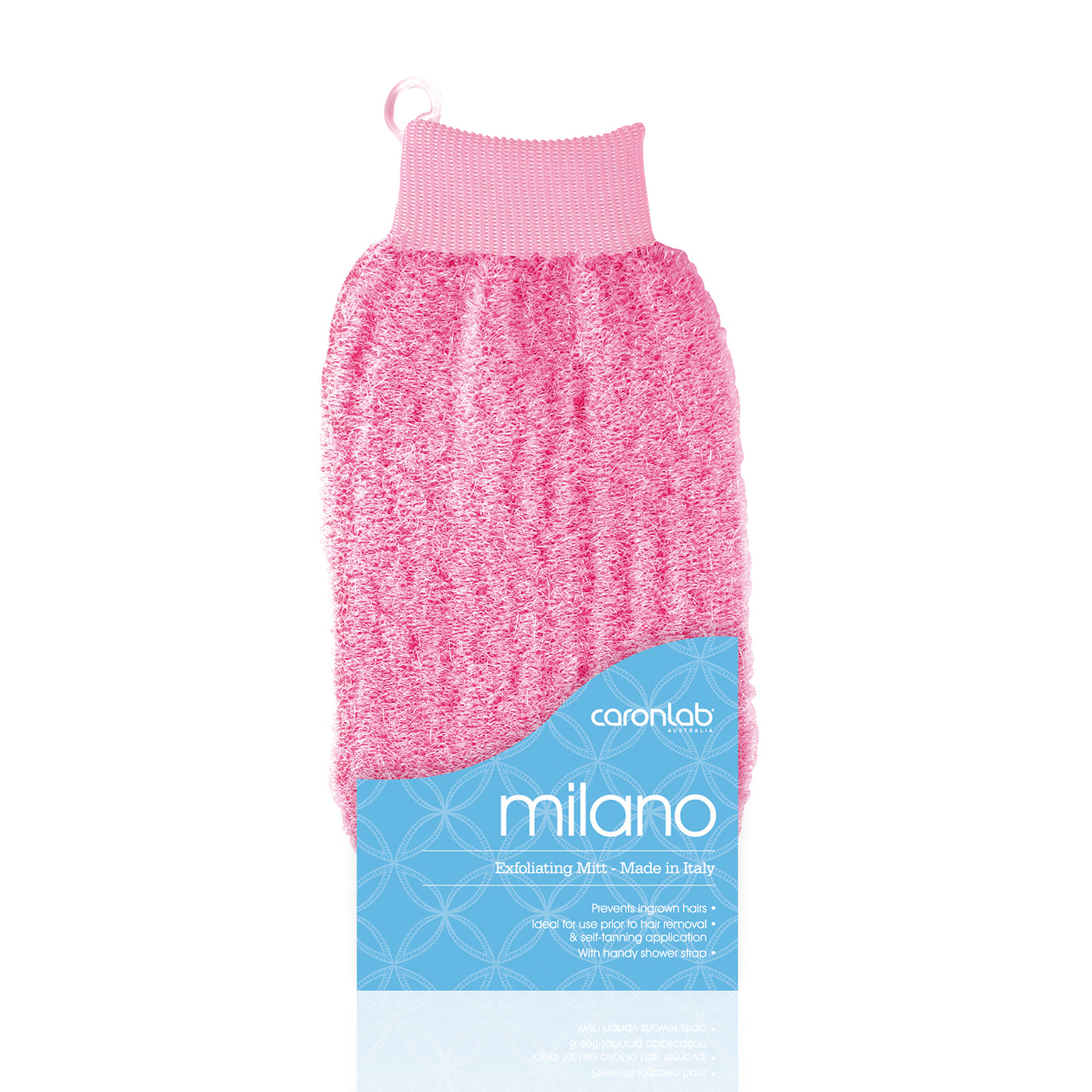 Caronlab Milano Exfoliating Massage Mitt pink