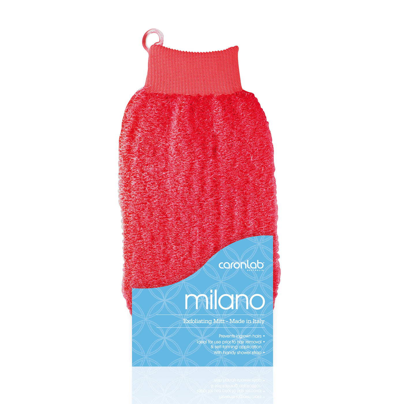 Caronlab Milano Exfoliating Massage Mitt red