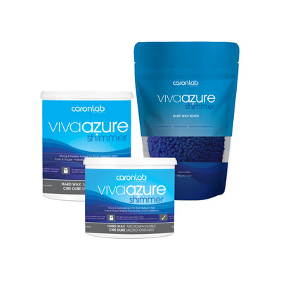 Caronlab Viva Azure Shimmer Hard Wax Microwaveable Pot