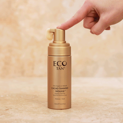 Eco Tan Cacao Tanning Mousse (125ml) actual product dispensing
