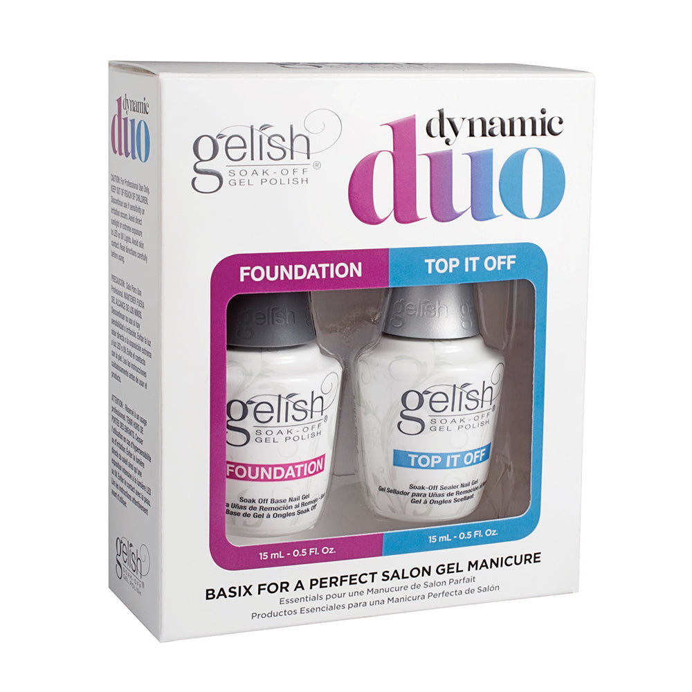 Gelish Dynamic Duo Foundation & Top It Off Base & Top Coat Pack 1121503 15ml
