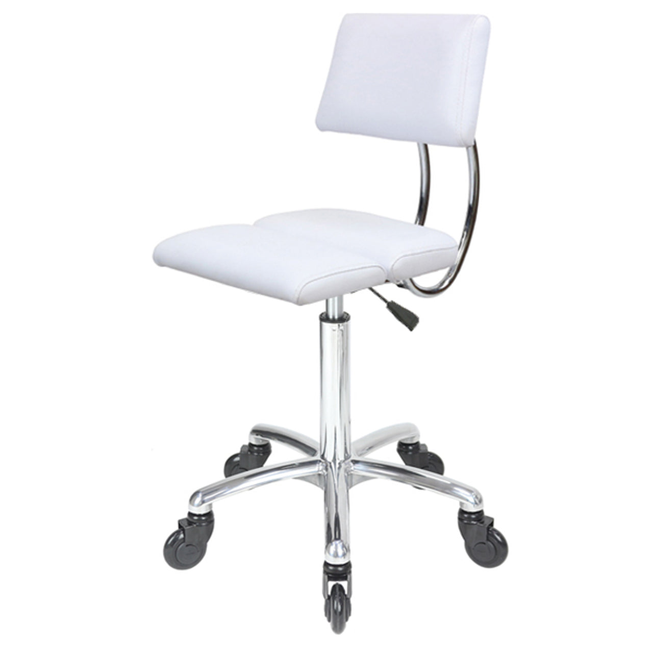 Joiken Dove Stool with Click'n Clean Castor Wheels white