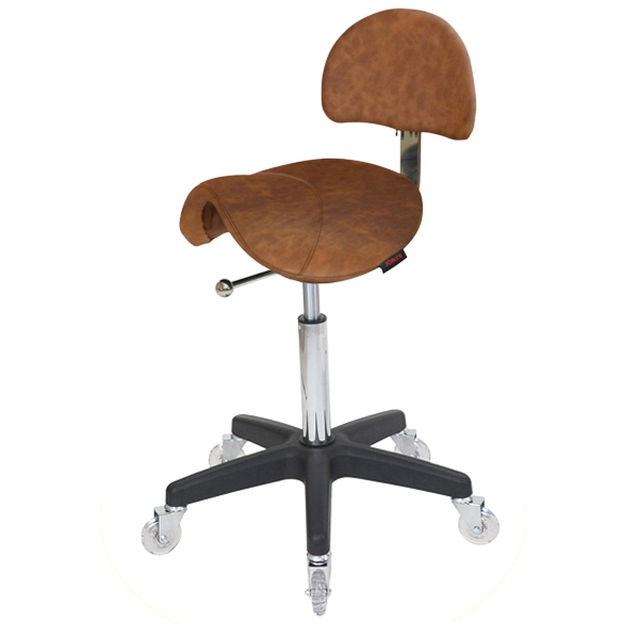 Joiken Saddle Stool with Clear Wheels