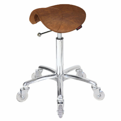 Joiken Saddle Stool with Clear Wheels