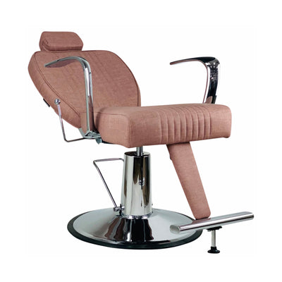 Joiken Titan Reclining Brow & Styling Chair - Dusty Pink reclined side