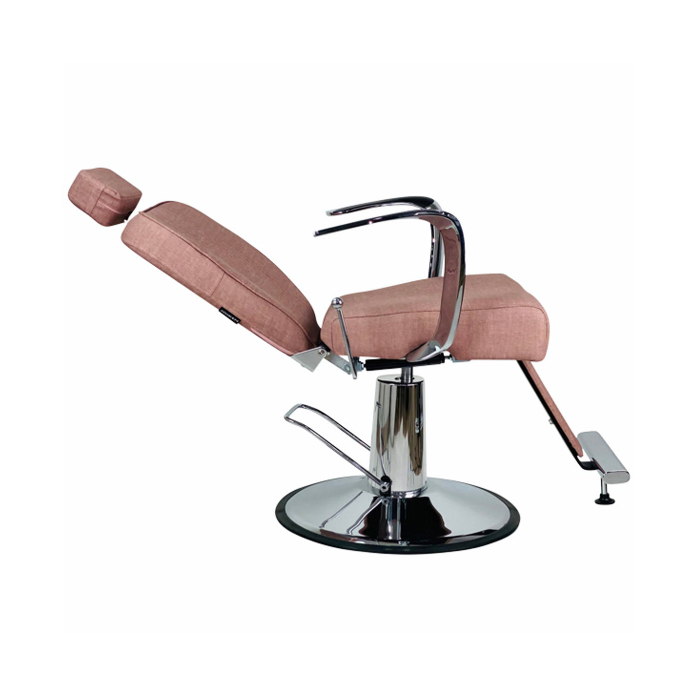 Joiken Titan Reclining Brow & Styling Chair - Dusty Pink reclined