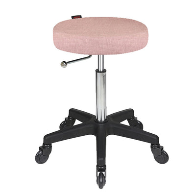 Joiken Turbo Stool with Click’n Clean Castor Wheels Dusty Pink Upholstery Black Base