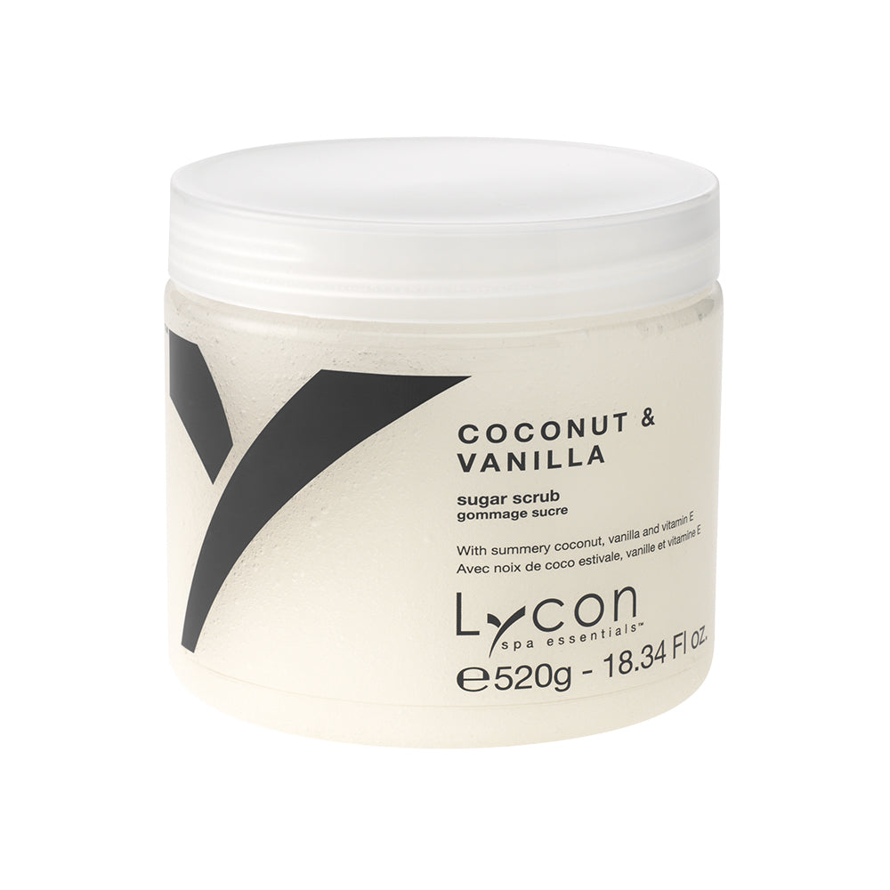 Lycon Spa Essentials Coconut & Vanilla Sugar Scrub Jar 520g