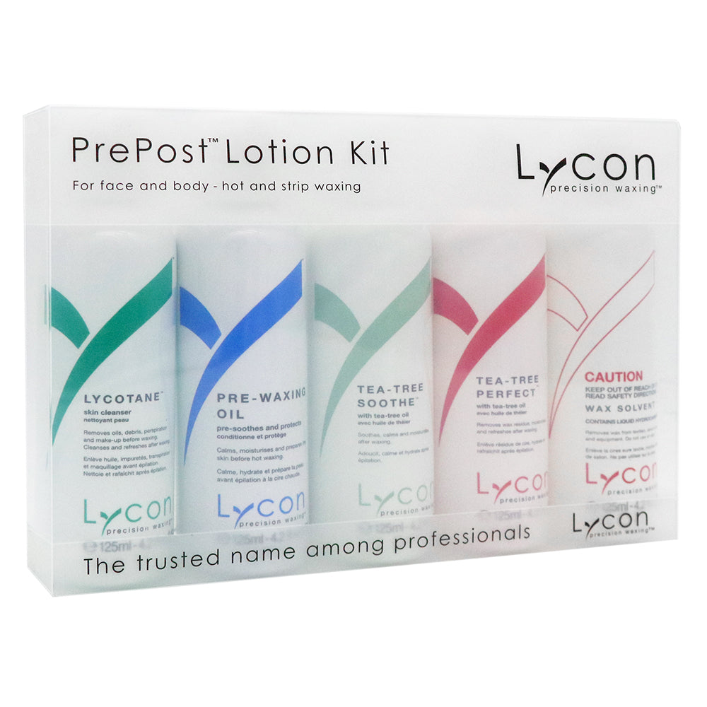 Lycon Pre & Post Waxing Lotion Kit 5 x 125ml