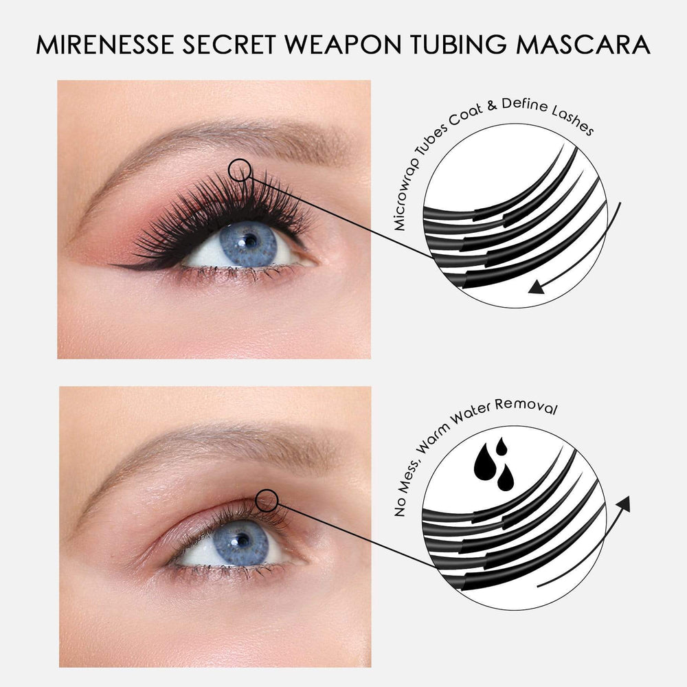 Mirenesse Secret Weapon Organic 24HR Tubing Mascara (10g) Smudge-proof, tear-proof & water-resistant