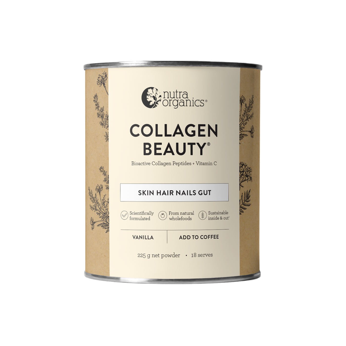 Nutra Organics Collagen Beauty Vanilla (225g)