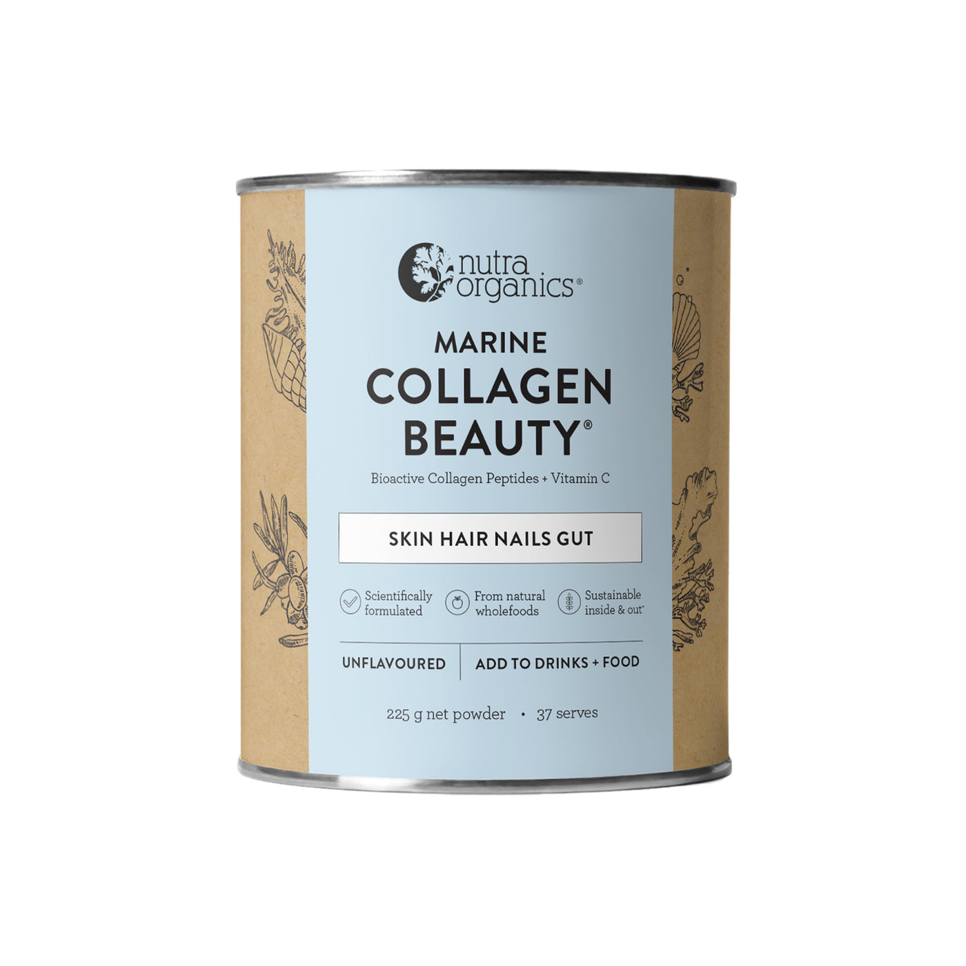 Nutra Organics Marine Collagen Beauty (225g)