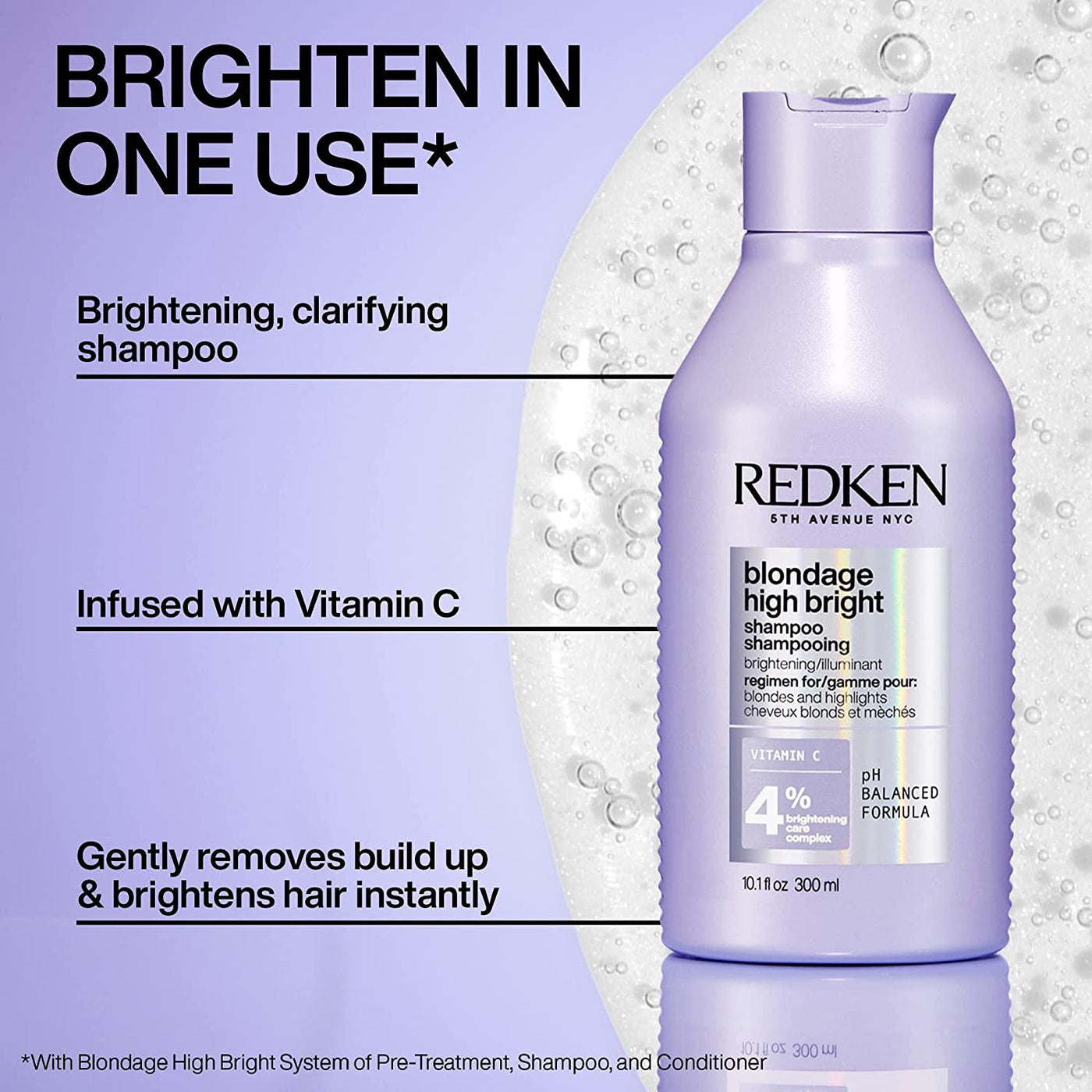 Redken Color Extend Blondage High Bright Shampoo & Conditioner Pack (300ml) 2