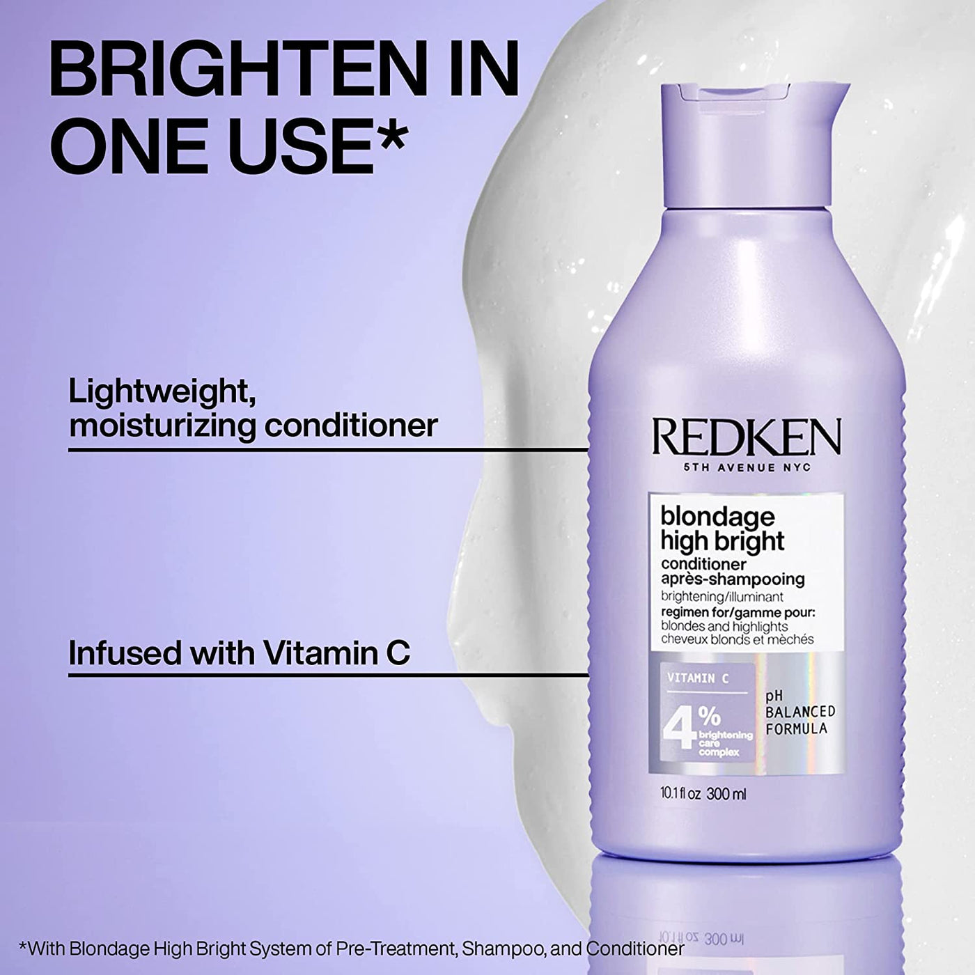 Redken Color Extend Blondage High Bright Shampoo & Conditioner Pack (300ml) 3