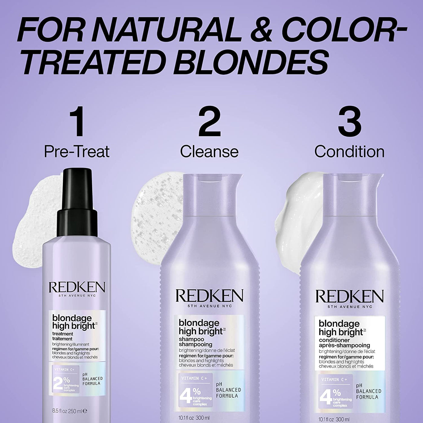 Redken Color Extend Blondage High Bright Shampoo & Conditioner Pack (300ml) 4