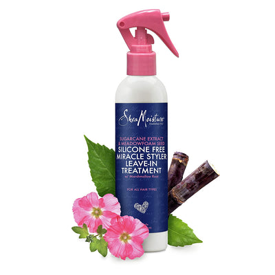Shea Moisture Sugarcane Extract & Meadowfoam Seed Silicone Free Miracle Styler Leave-In Treatment (237ml) styled