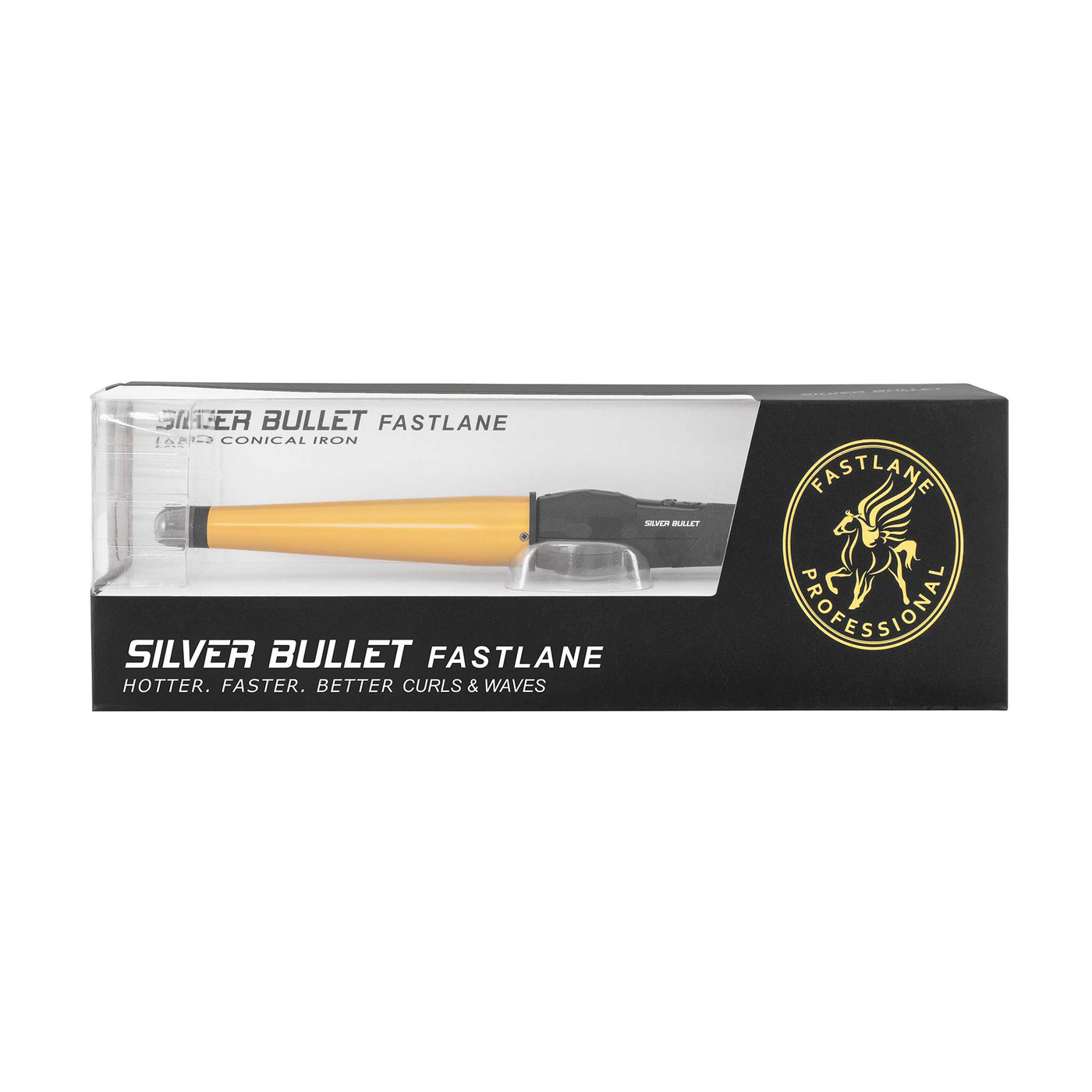 Silver Bullet Fastlane Ceramic Conical Curling Iron Gold