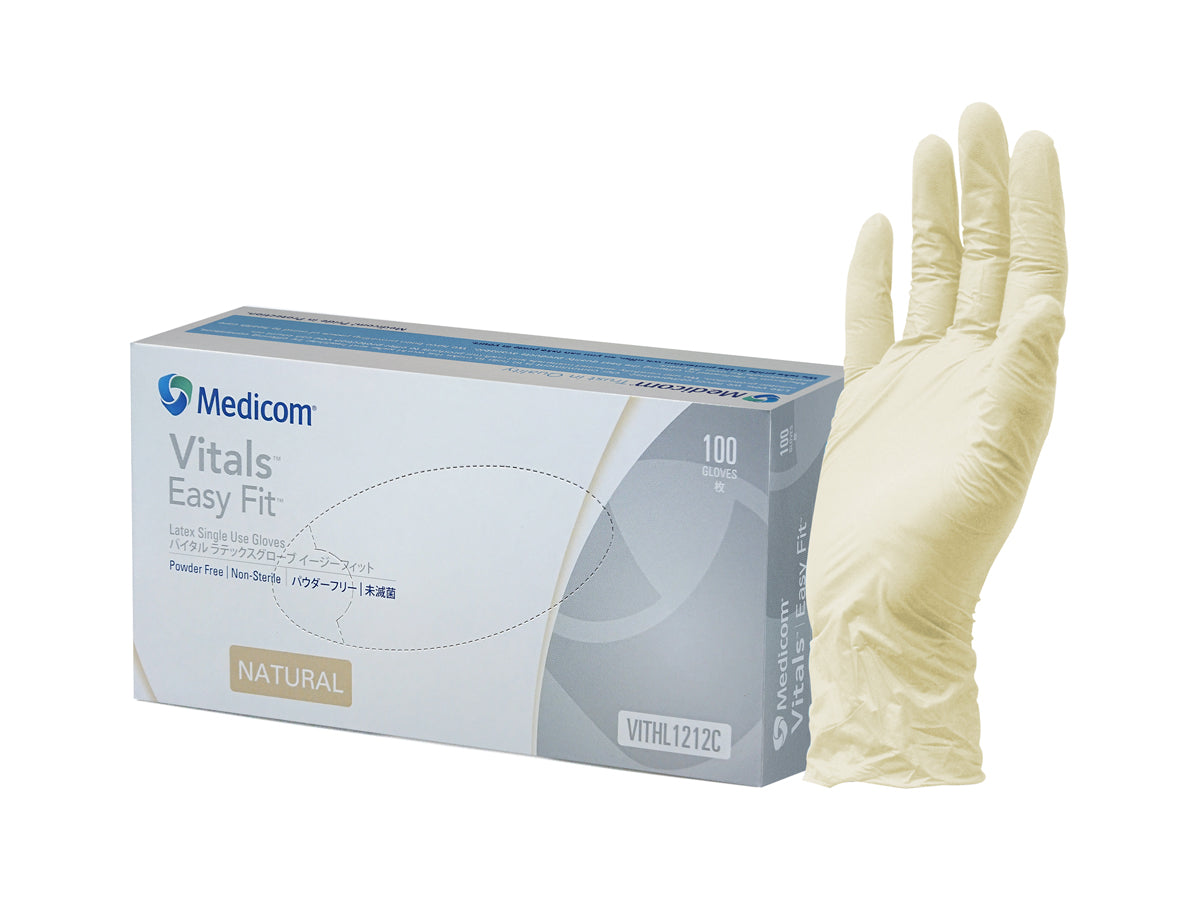 Vitals Simple Fit Natural Latex Gloves